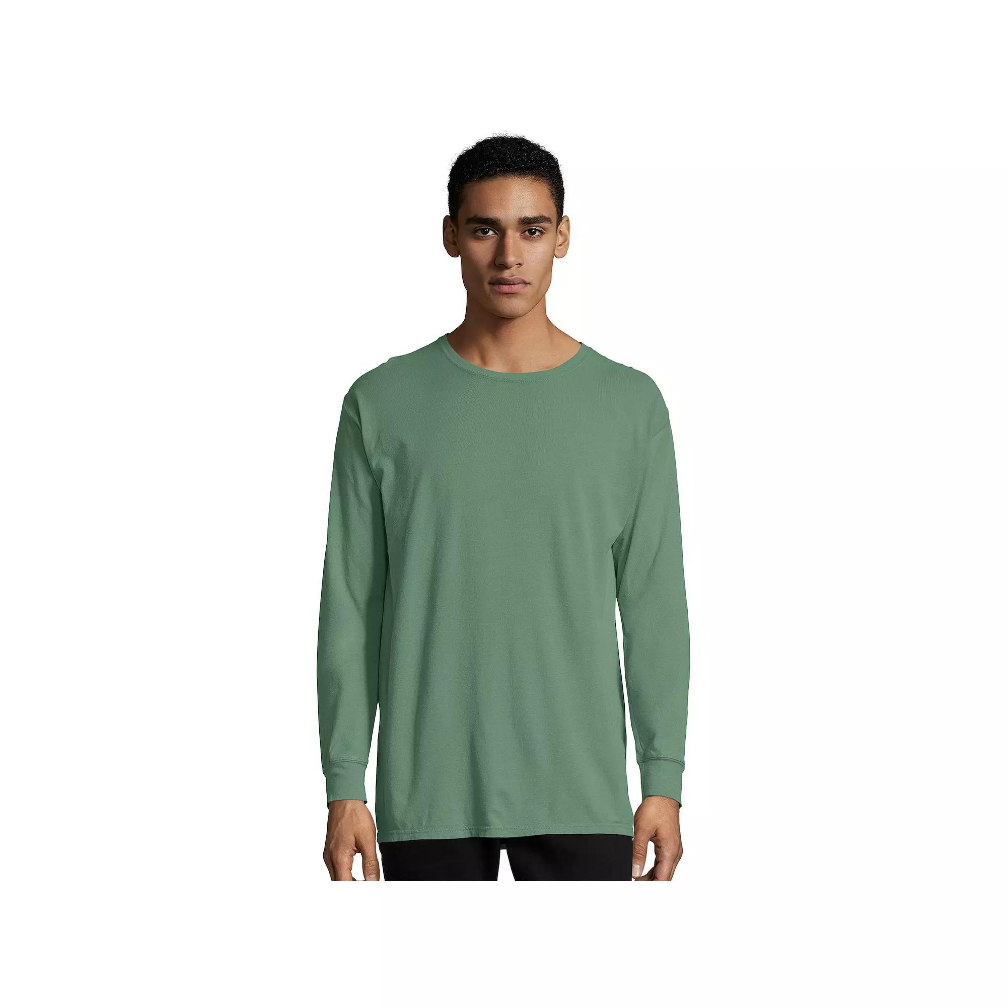 Men's Hanes® ComfortWash Long Sleeve Garment-Dyed Tee,  Product Image