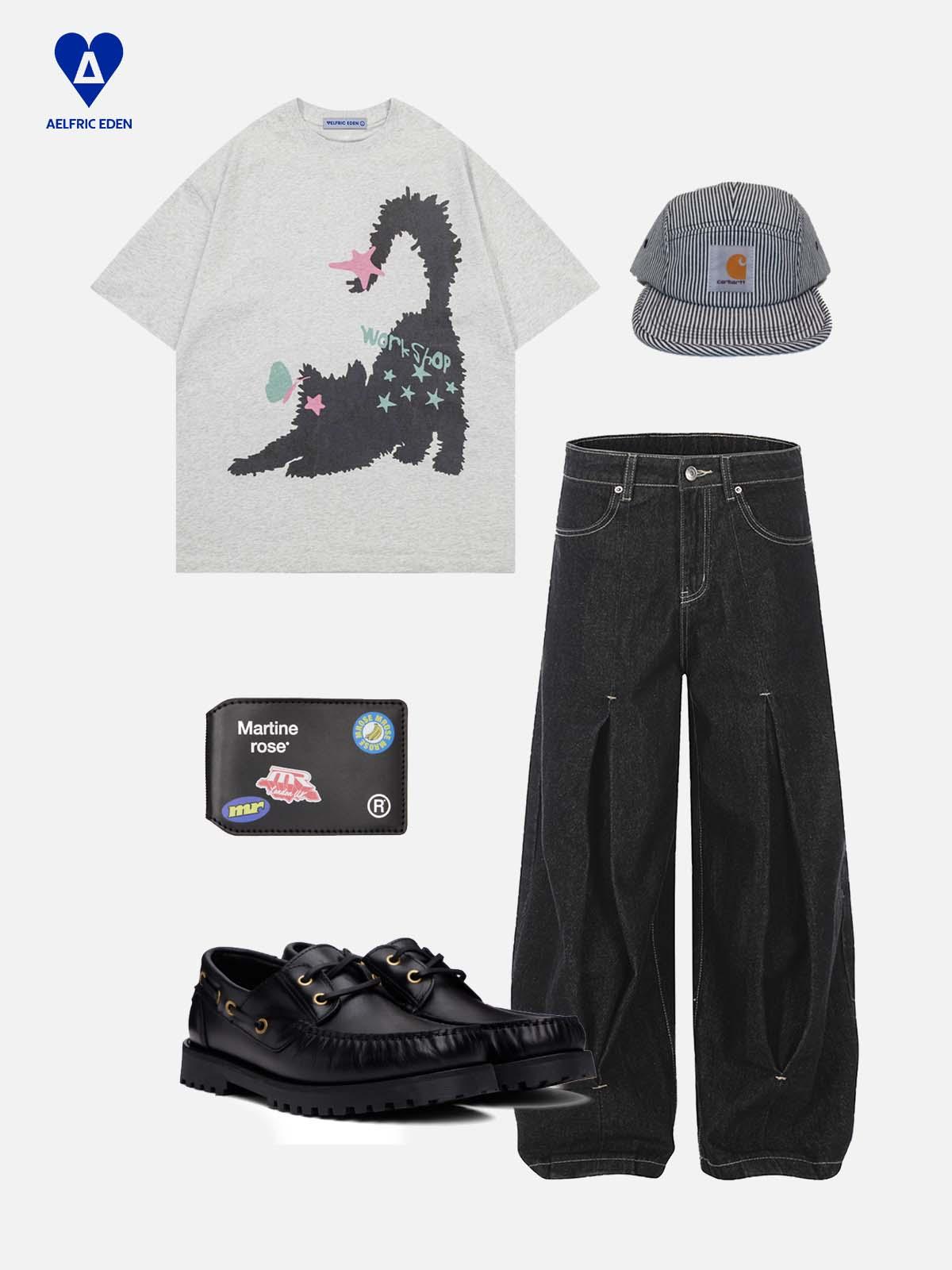 Aelfric Eden Pleated Baggy Jeans Product Image