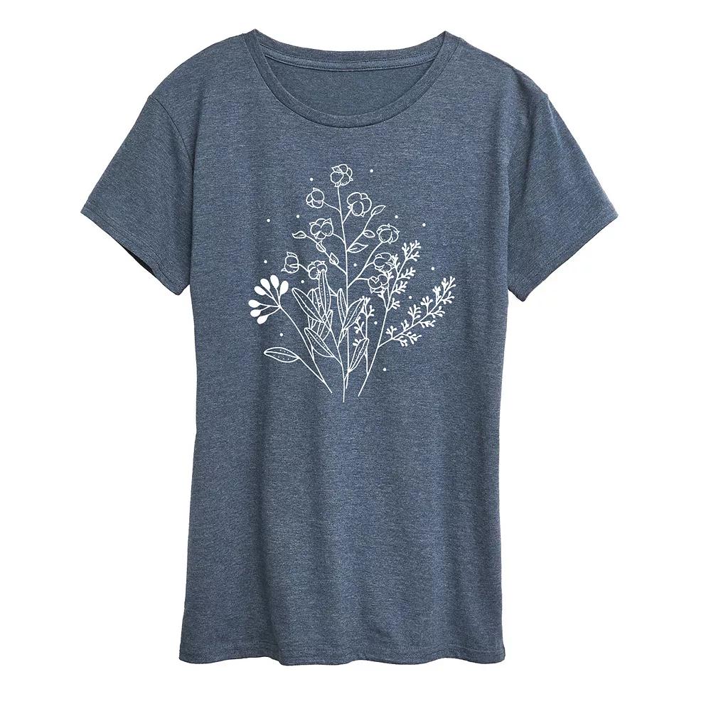 Women's Fall Flowers Graphic Tee,  Product Image