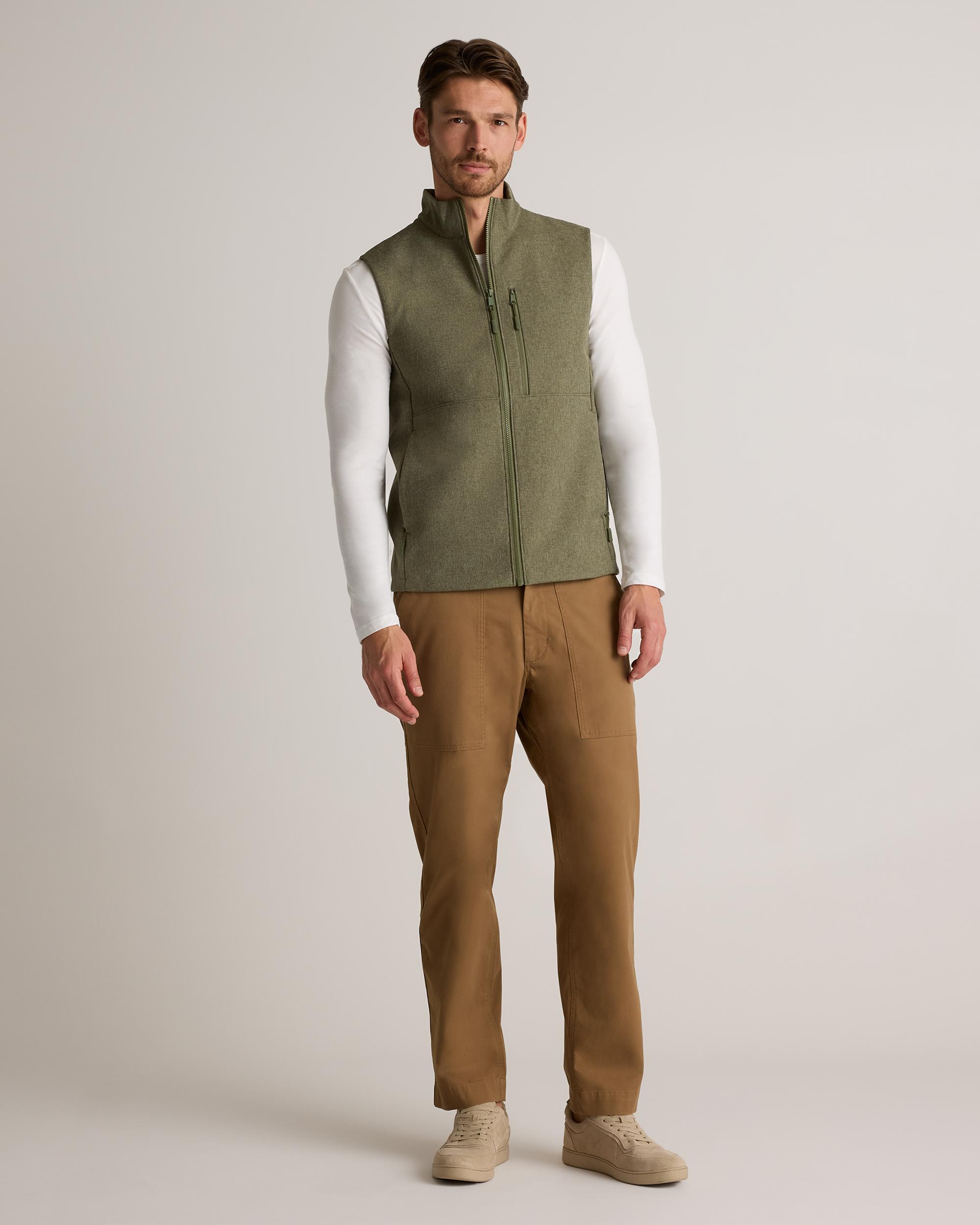 Quince | Men's Softshell Fleece-Lined Full-Zip Vest Recycled Polyester Product Image