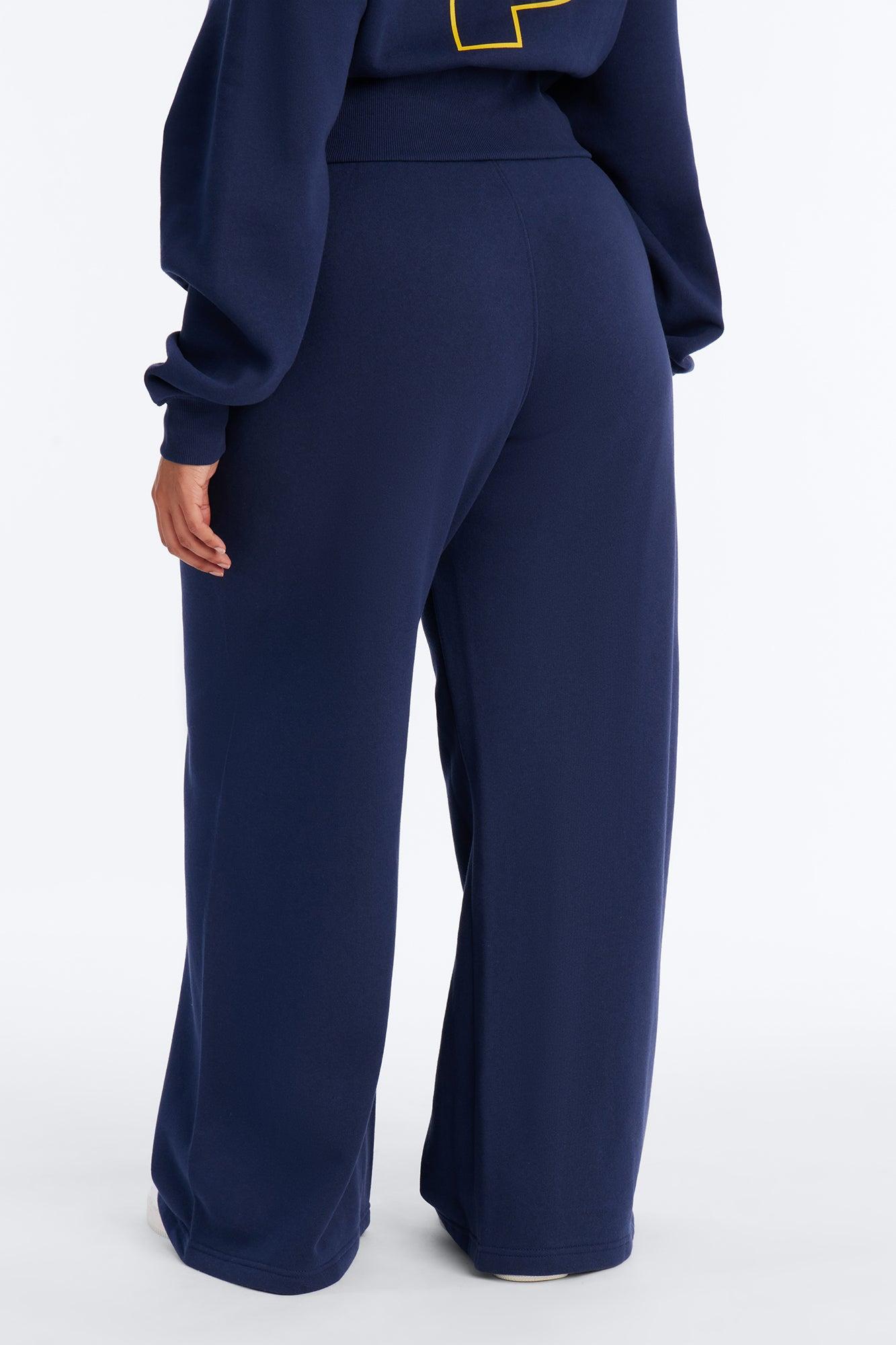 NBA Indiana Pacers Fleece Wide Leg Pants - Navy Female Product Image