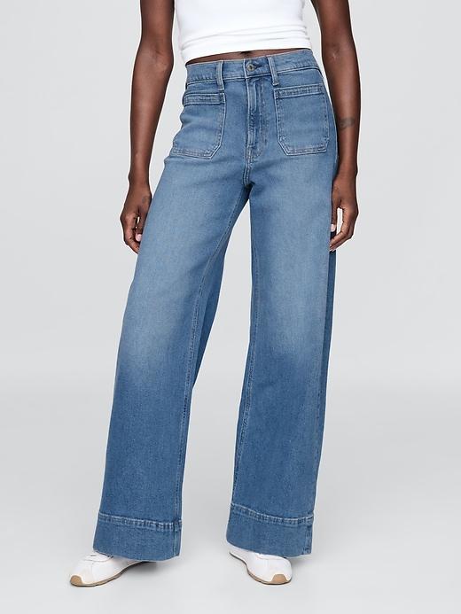 High Rise Stride Wide-Leg Jeans Product Image