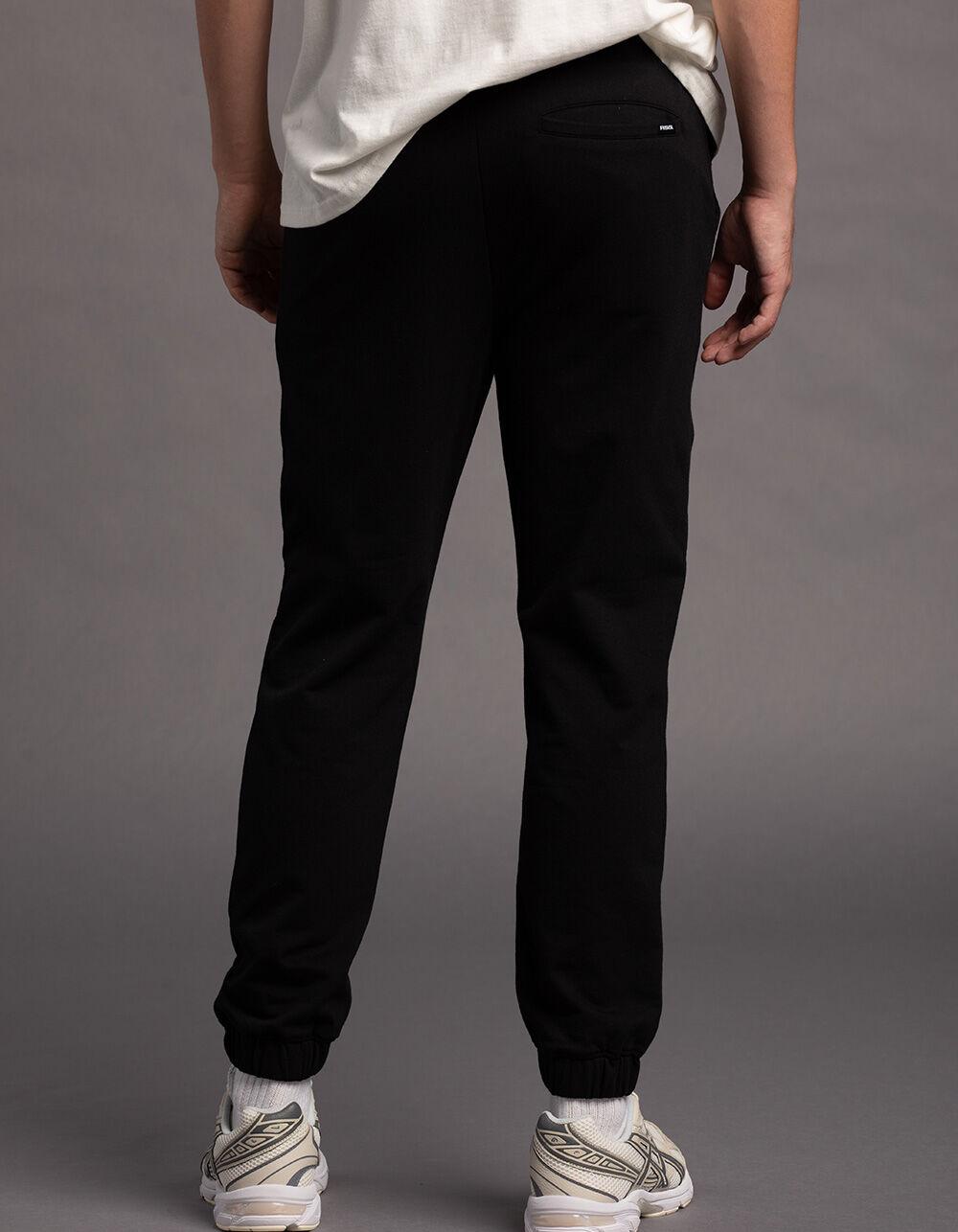 RSQ Mens Fleece Jogger Sweatpants - BLACK Product Image