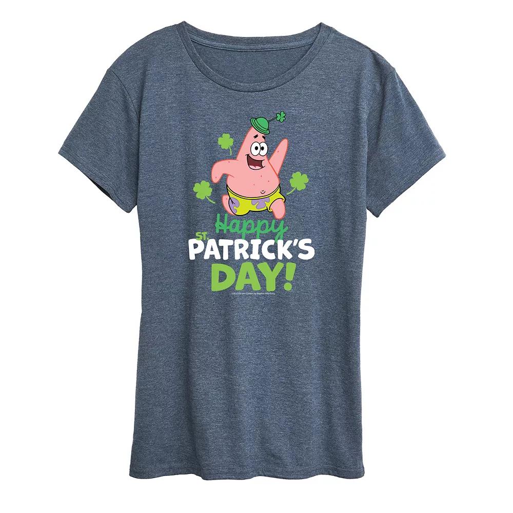 Women's SpongeBob SquarePants Happy St. Patrick's Day Graphic Tee,  Product Image