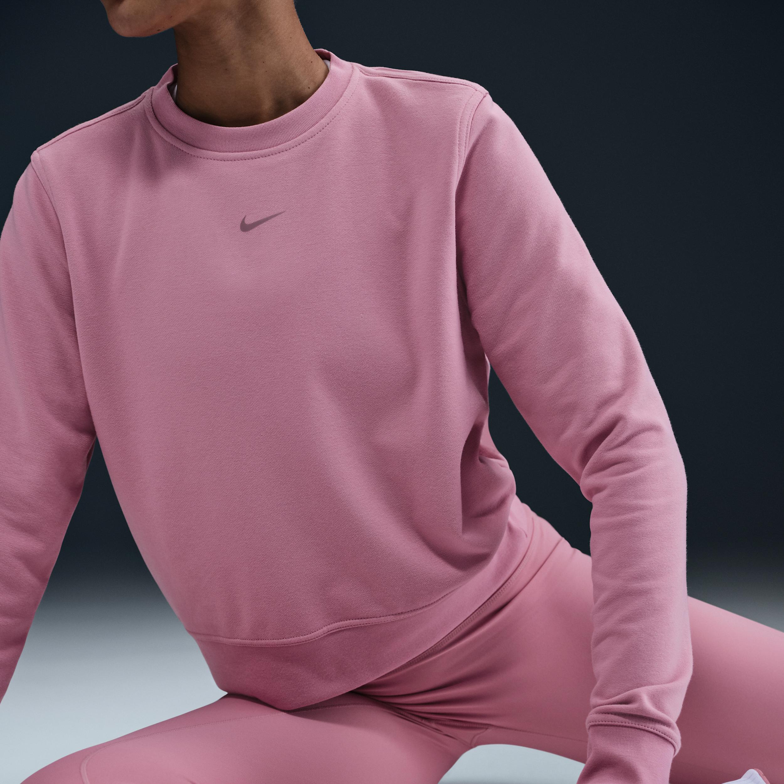 Nike Women's Dri-FIT One Crew-Neck French Terry Sweatshirt Product Image