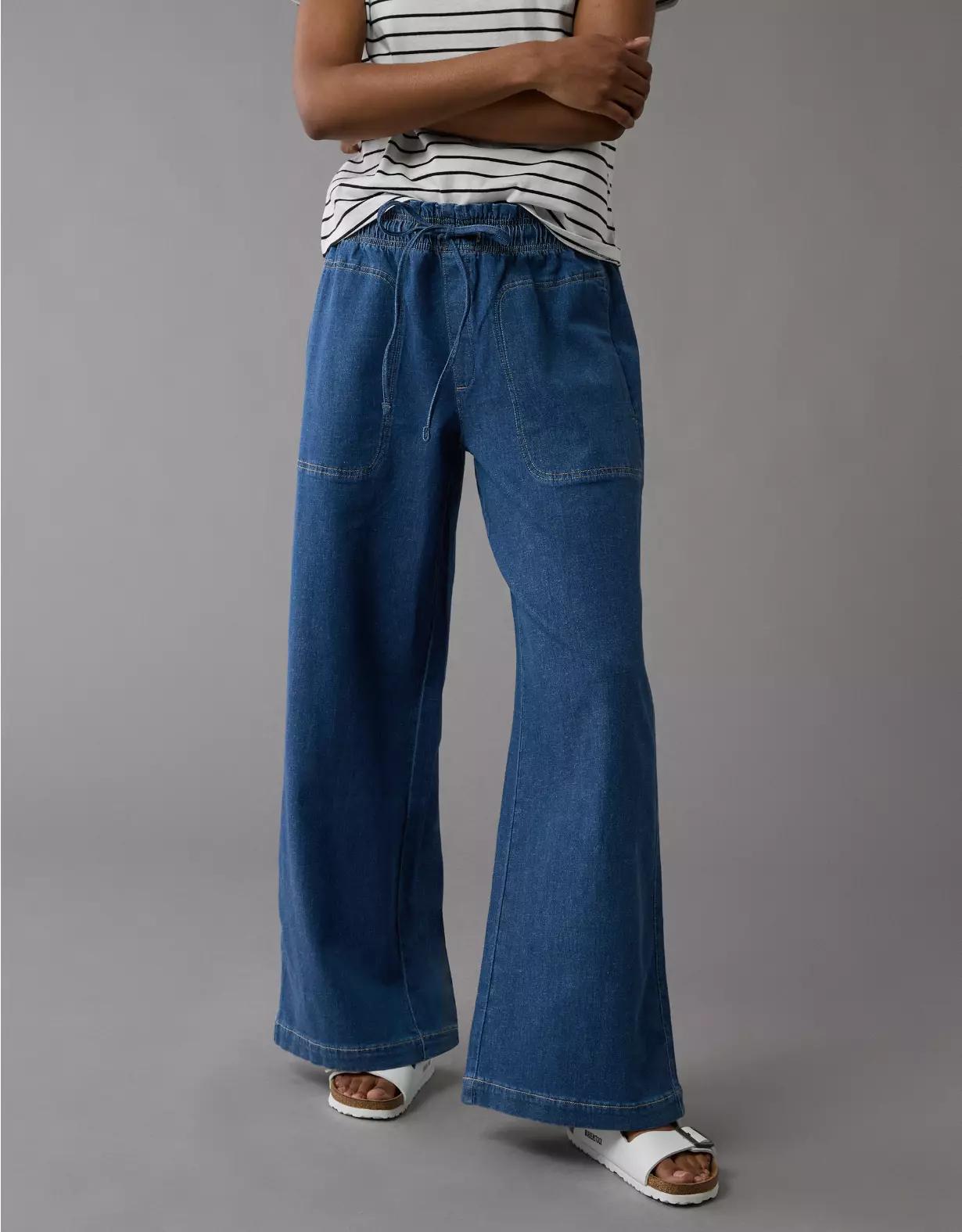 AE Dreamy Drape Linen-Blend Pull-On Pant Product Image