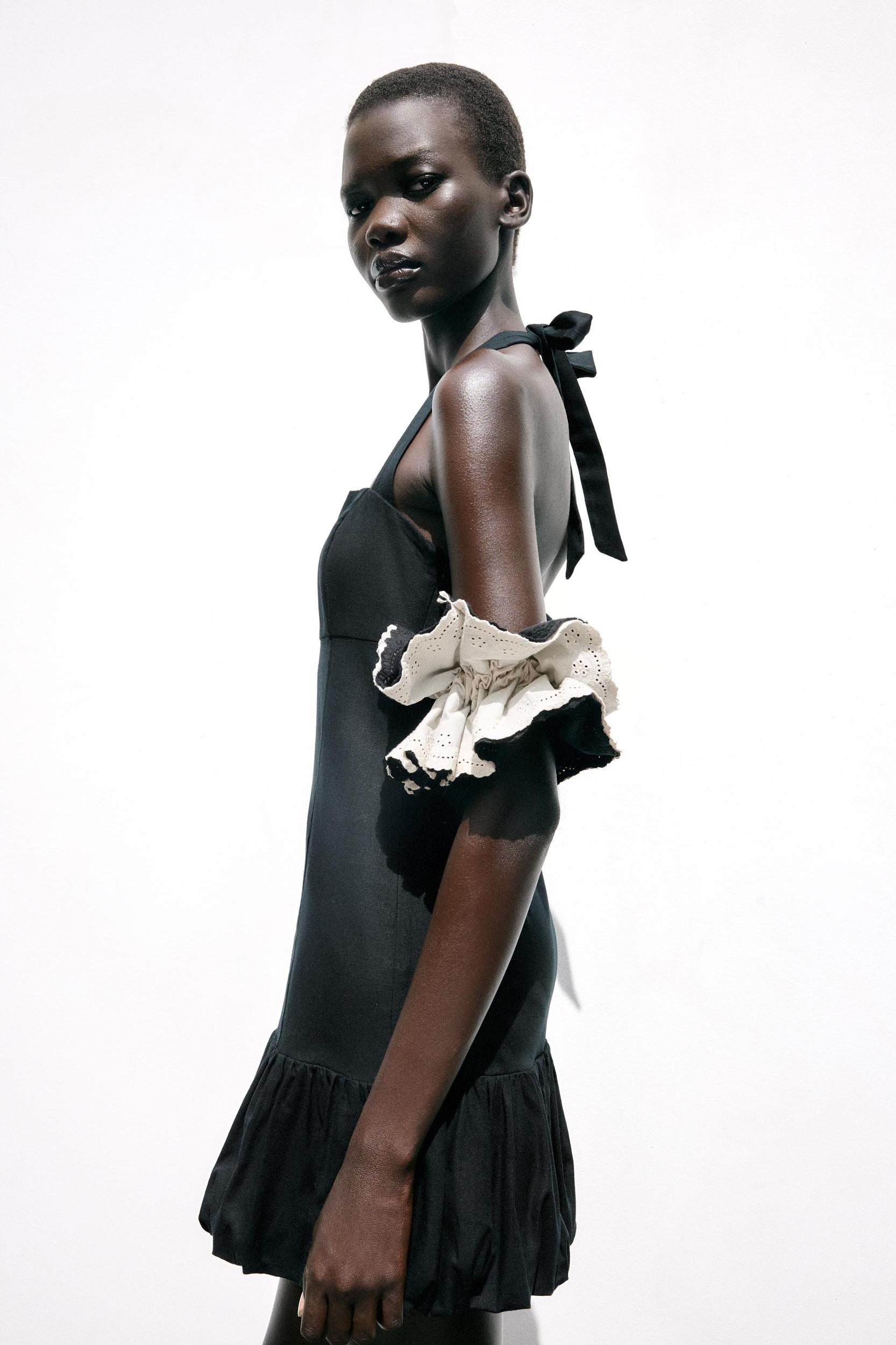 MINI DRESS WITH BUBBLE HEM Product Image