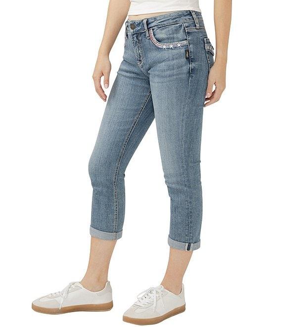 Silver Jeans Co. Elyse Mid Rise Curvy Fit Capri Jeans Product Image