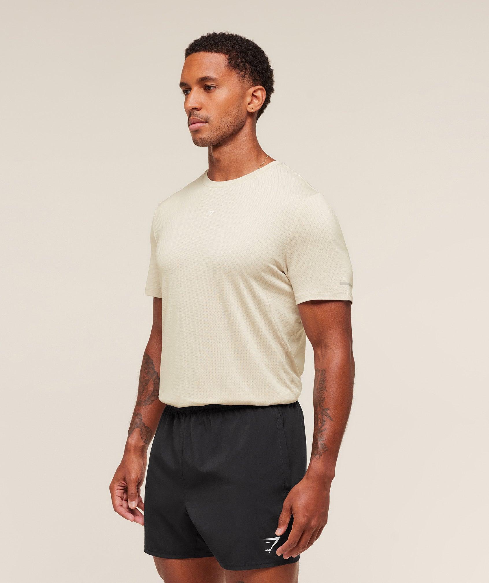 Gymshark Running T-Shirt - Pebble Grey Male Product Image