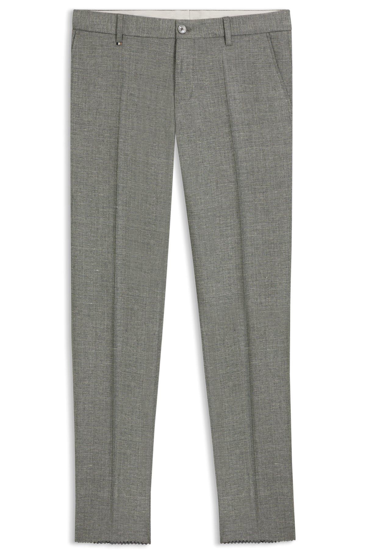 Formal trousers in micro-patterned stretch fabric Product Image