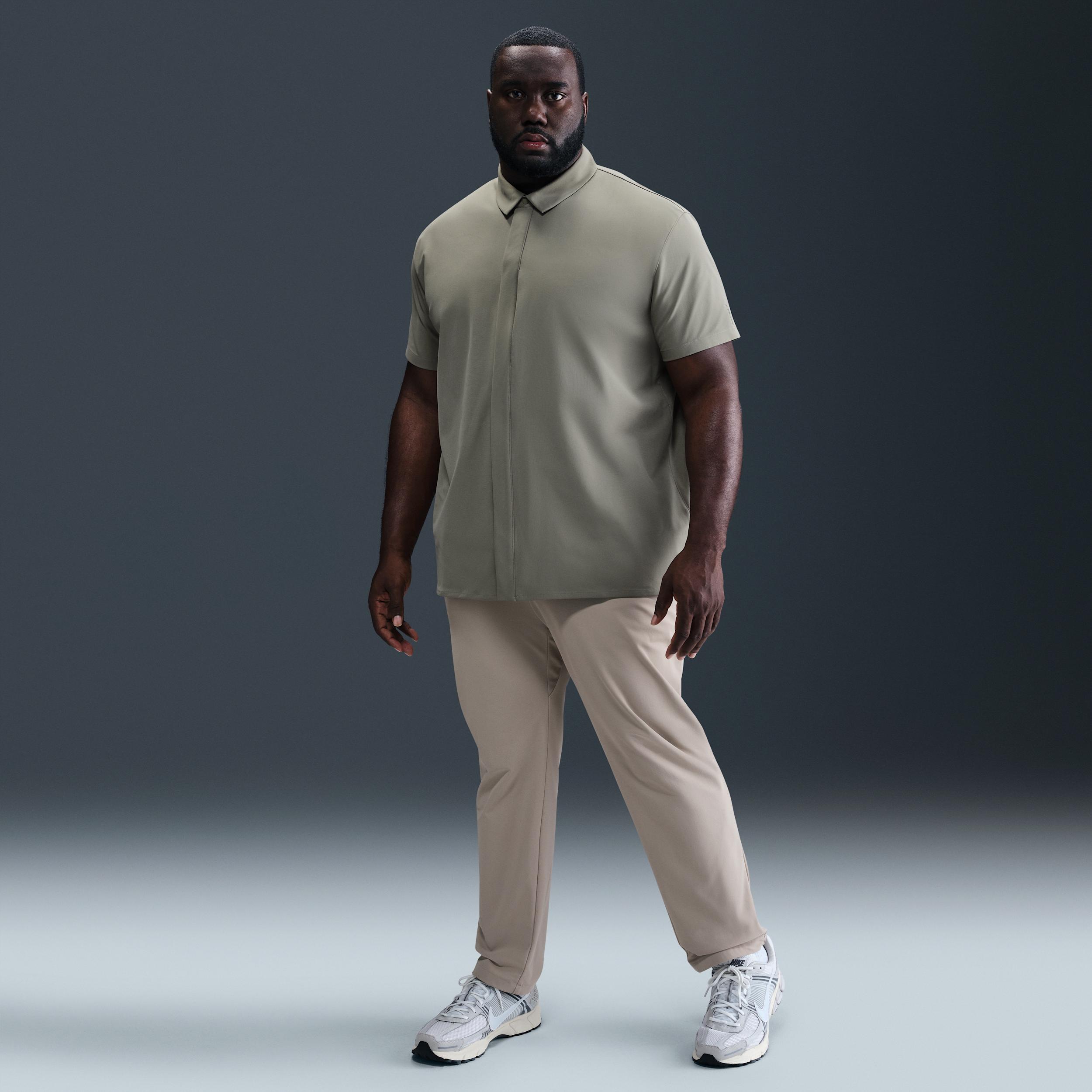 Nike Mens 24.7 PerfectStretch Dri-FIT Short-Sleeve Snap-Down Top | HQ6958-320 Product Image