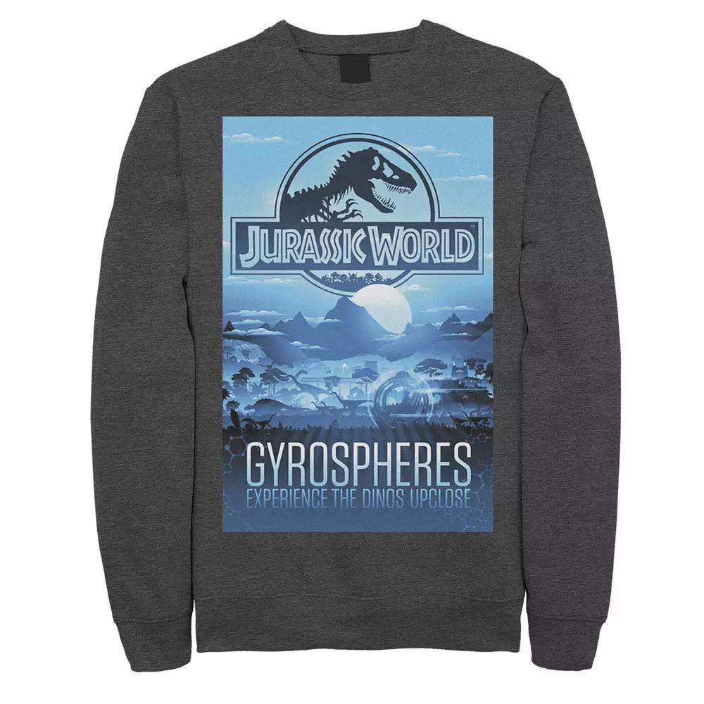 Men's Jurassic World Gyrospheres Tour Park Poster Graphic Graphic Fleece Pullover Pullover,  Product Image