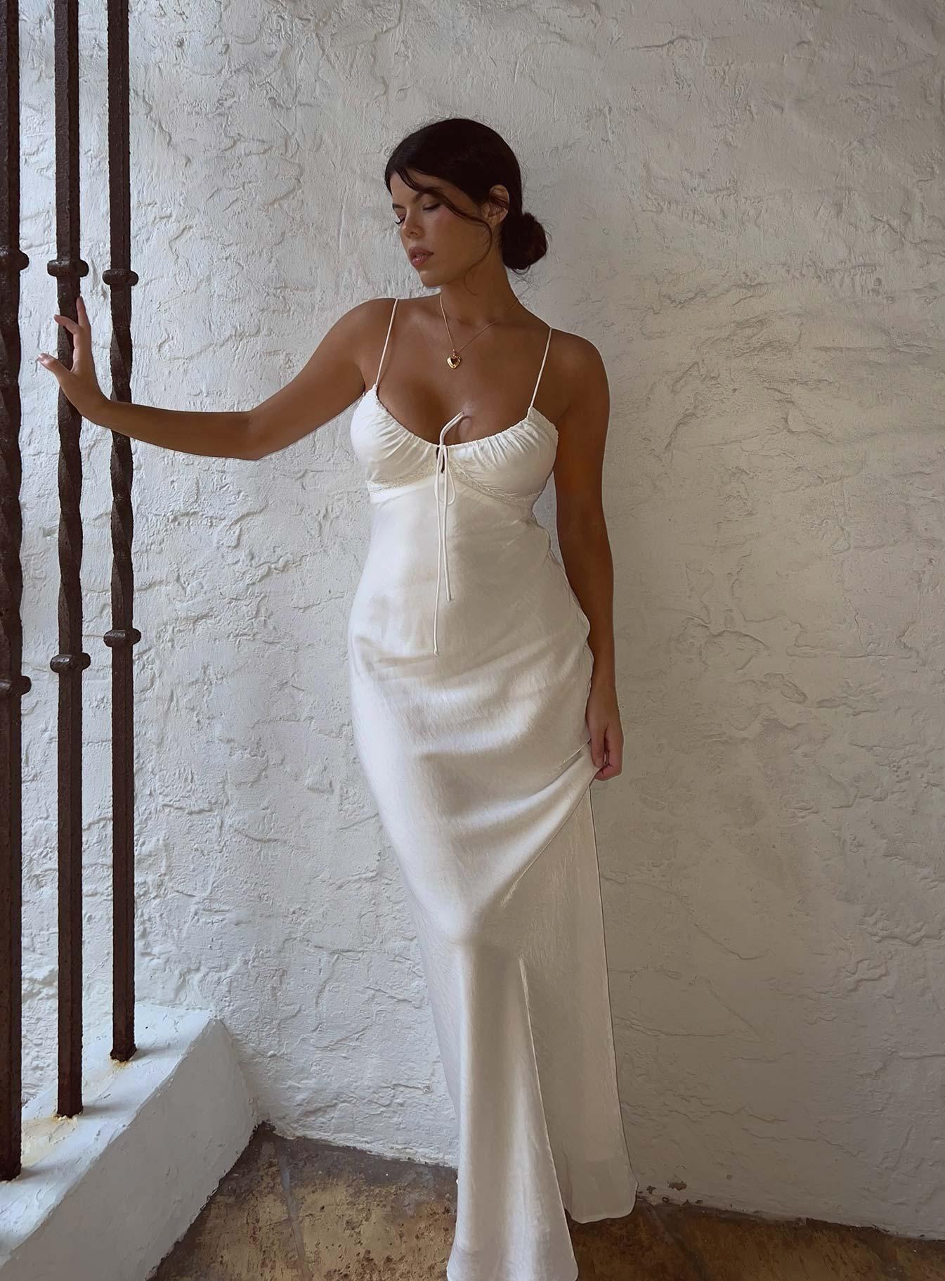 Emily Maxi Dress White Product Image