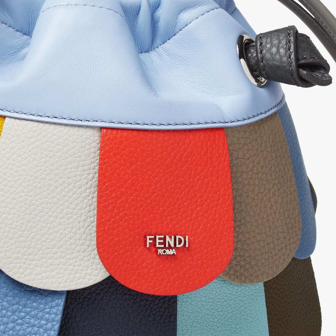 Fish BagNappa leather and multicolor patchwork Cuoio Romano leather bag Product Image