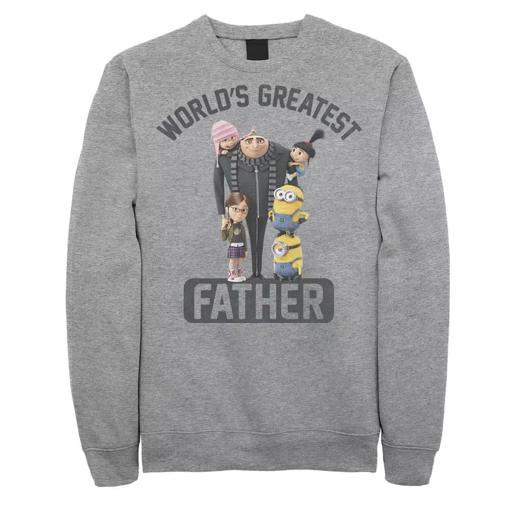 Men's Despicable Me Minions Greatest Father Sweatshirt,  Product Image