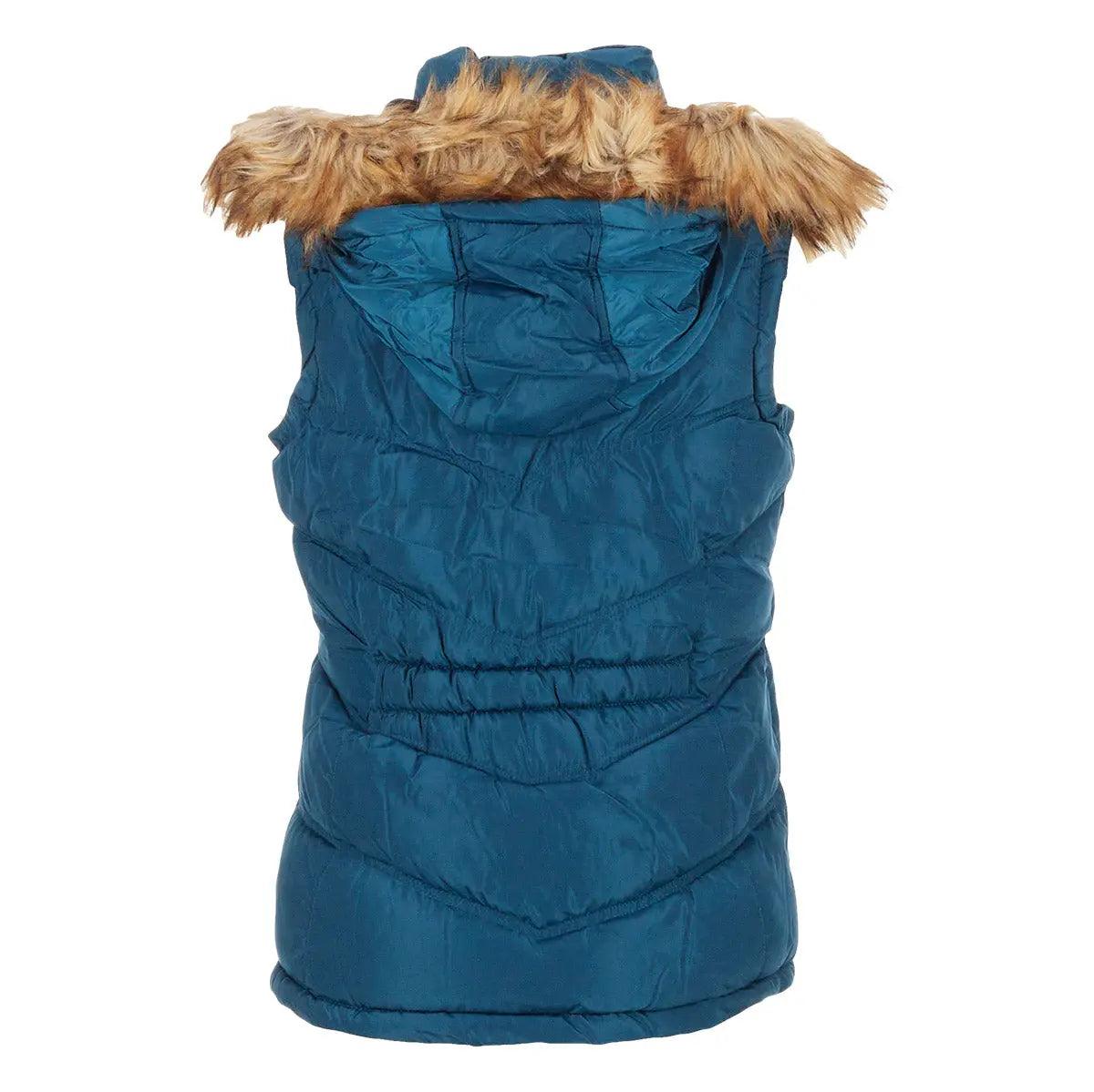 Canada Weather Gear Women's Puffer Vest with Faux Fur Trim Hood Product Image