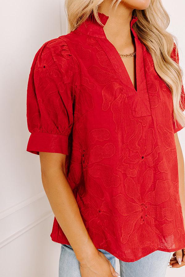 Petals And Pinot Floral Embroidered Top Product Image