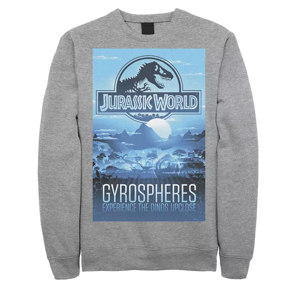 Men's Jurassic World Gyrospheres Tour Park Poster Graphic Graphic Fleece Pullover Pullover,  Product Image