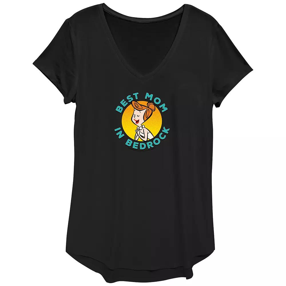 Women's The Flintstones Best Mom In Bedrock Graphic Tee, Size: XS, Black Product Image