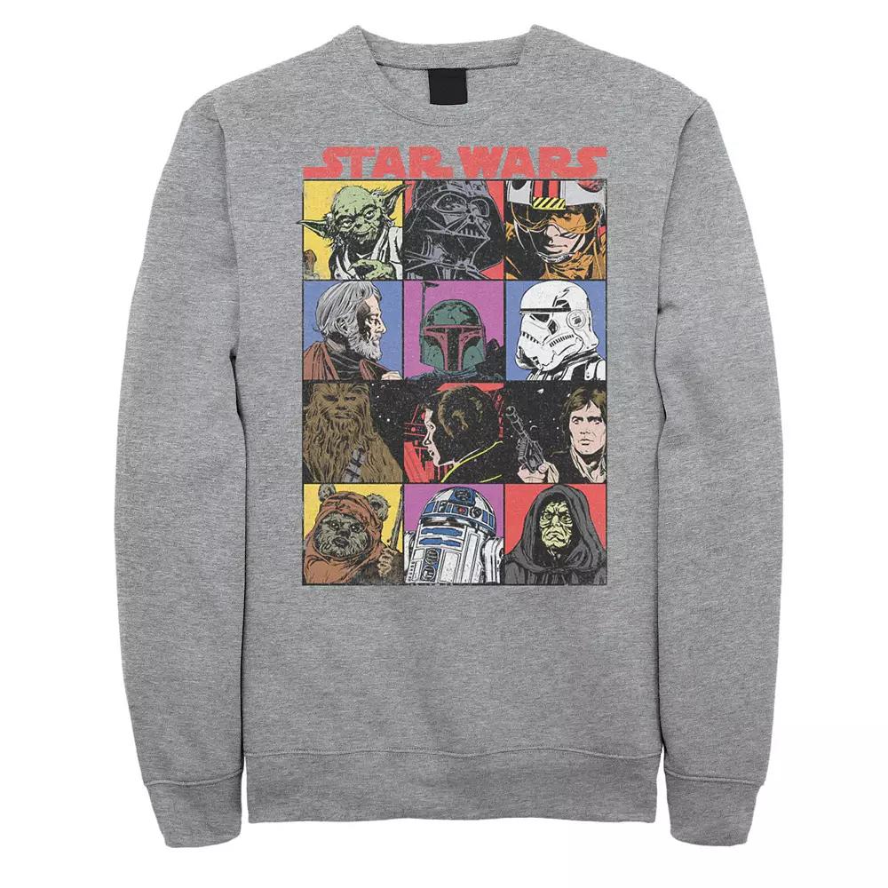 Big & Tall Star Wars Comic Strip Cartoon Group Sweatshirt, Men's,  Product Image
