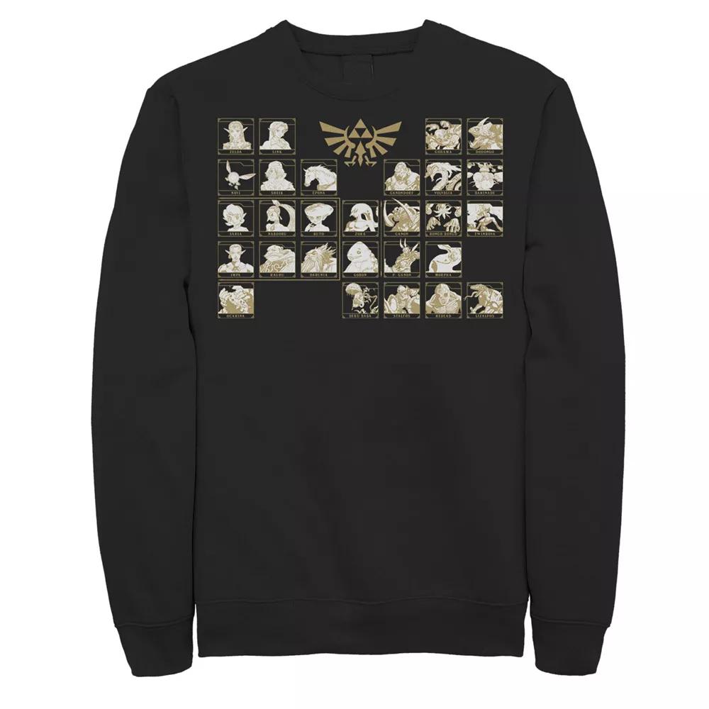 Men's Nintendo Legend of Zelda Ocarina Of Time Periodic Fleece,  Product Image