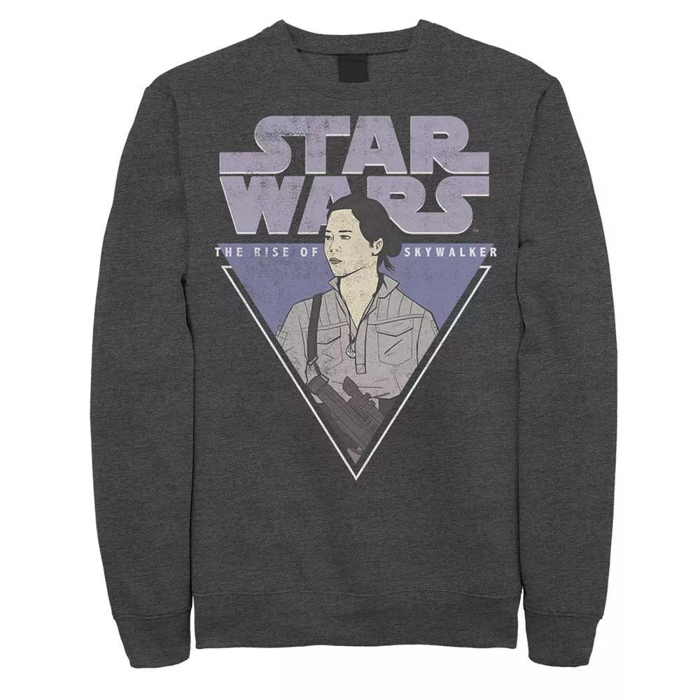 Men's Star Wars The Rise Of Skywalker Rose Triangle Portrait Sweatshirt, Size: XL, Grey Heather Product Image