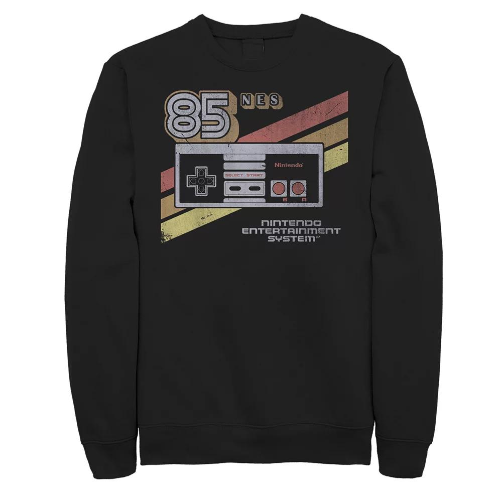 Men's Nintendo Entertainment System Retro Logo Sweatshirt, Size: XXL, Black Product Image
