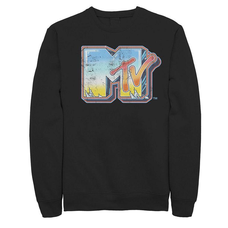 Men's MTV Tiny Logo Bright Brushed Sweatshirt,  Product Image