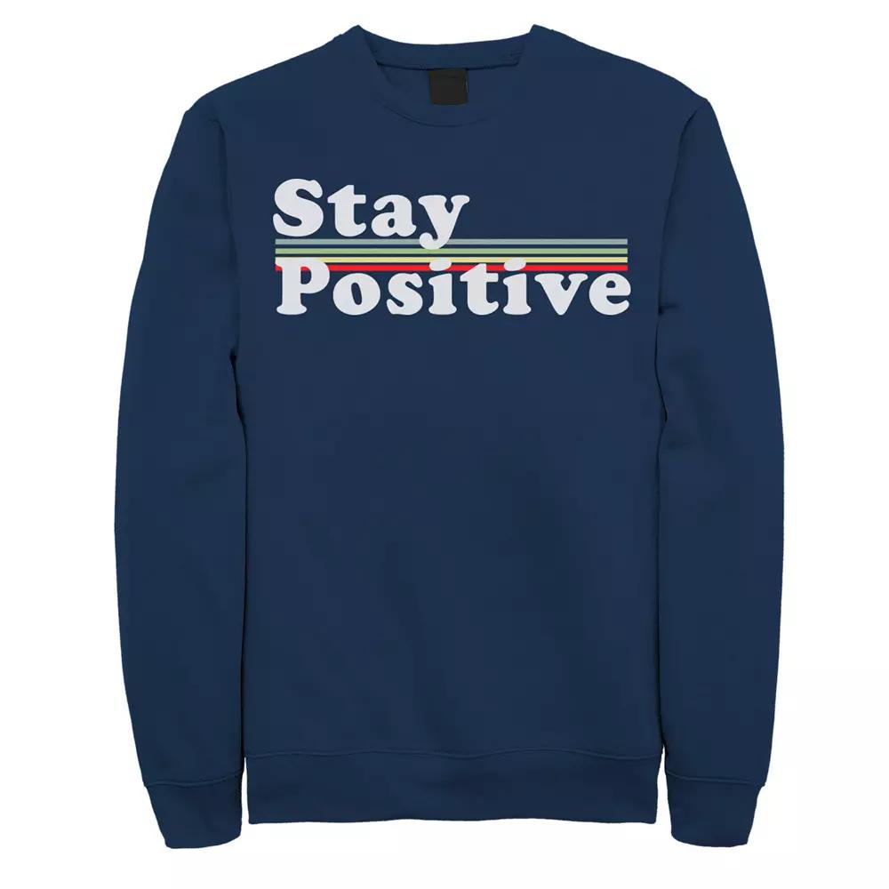Men's Fifth Sun Stay Positive Rainbow Sweatshirt,  Product Image