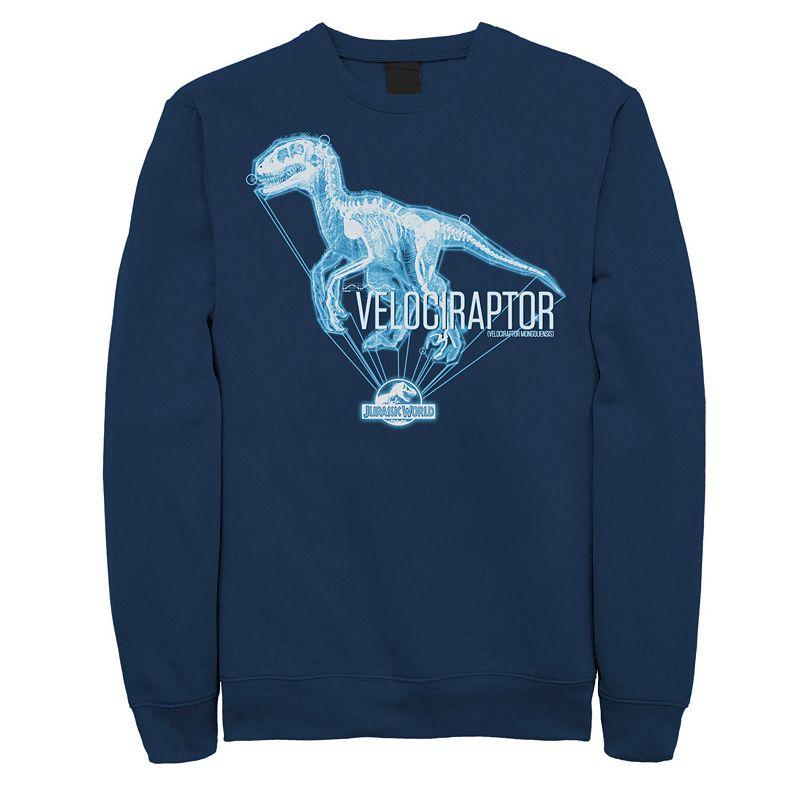 Men's Jurassic World Velociraptor Hologram Title Logo Sweatshirt,  Product Image