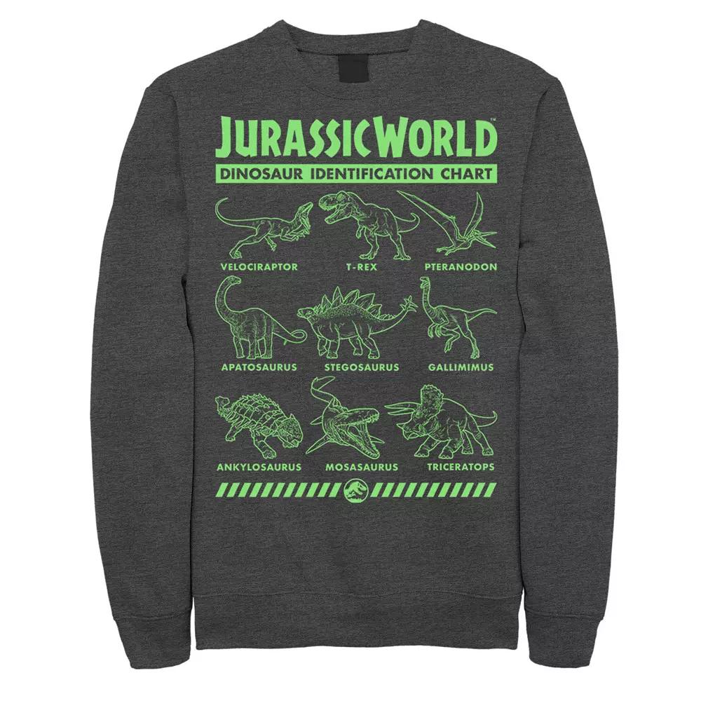 Men's Jurassic World Two Dino Gradient ID Chart Sweashirt,  Product Image