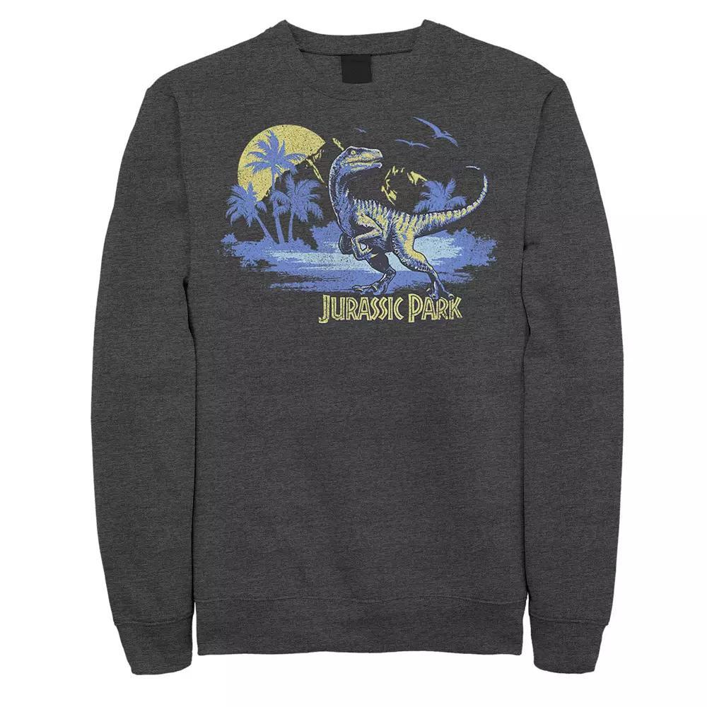 Men's Jurassic Park Raptor Distressed Portrait Sweatshirt,  Product Image