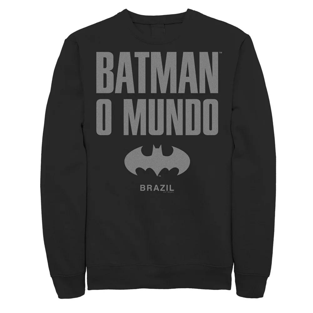 Men's Batman: O Mundo Word Stack Icon Sweatshirt,  Product Image