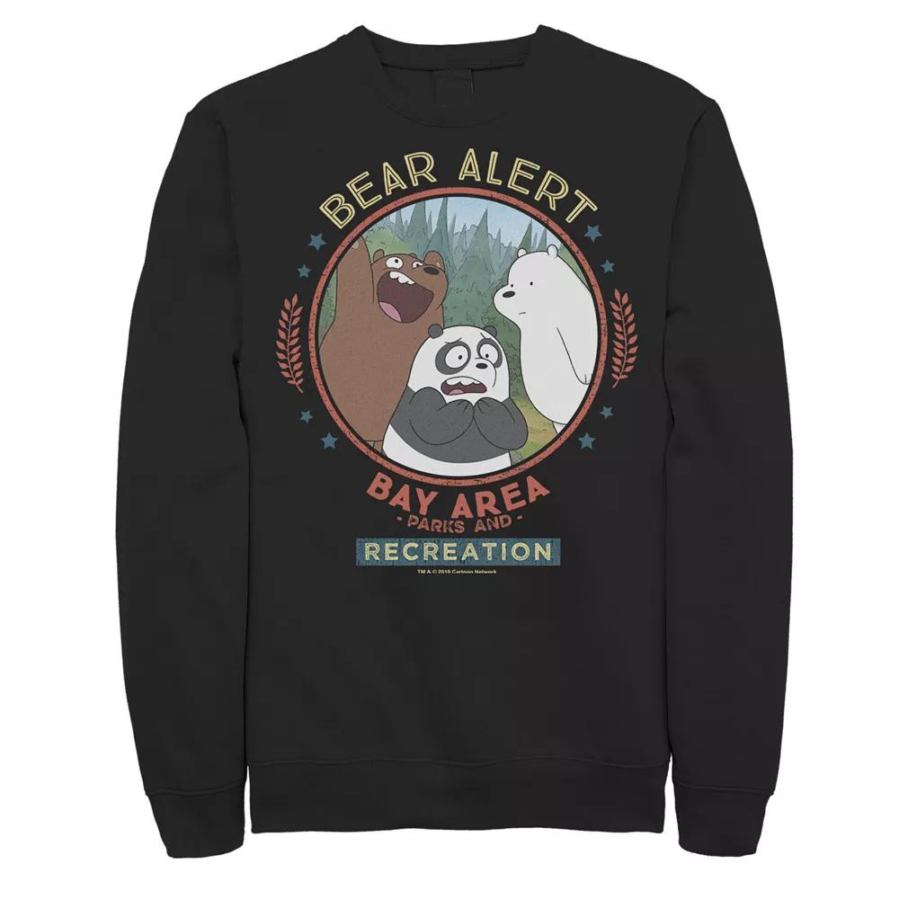 Men's Cartoon Network We Bare Bears Bay Area Bear Alert Circle Fleece,  Product Image