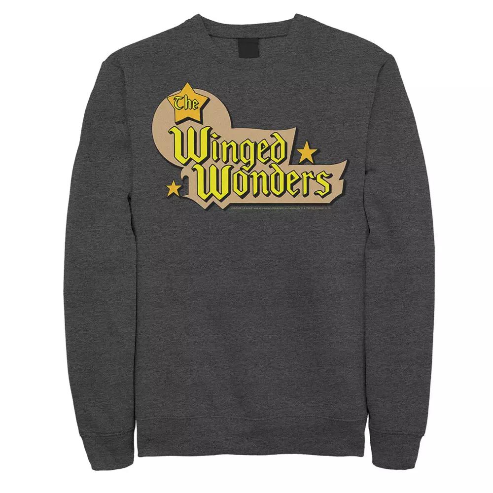 Men's DC Comics The Winged Wonders Text Logo Sweatshirt,  Product Image