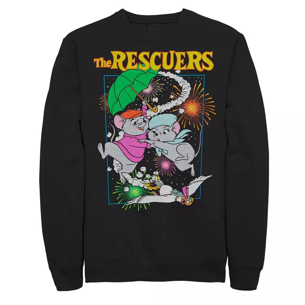 Big & Tall The Rescuers Fireworks Poster Sweatshirt, Men's,  Product Image