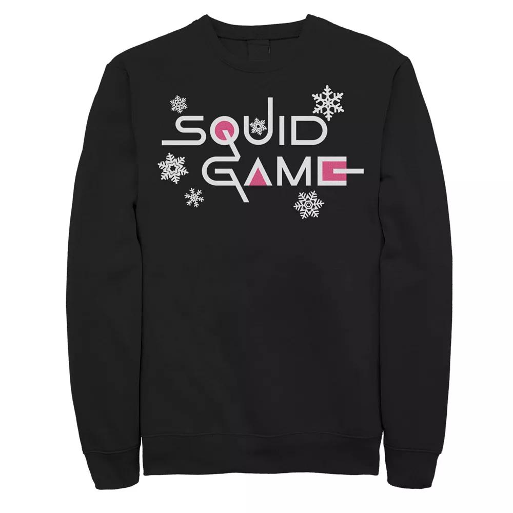 Men's Squid Games Snowflake Christmas Logo Sweatshirt,  Product Image