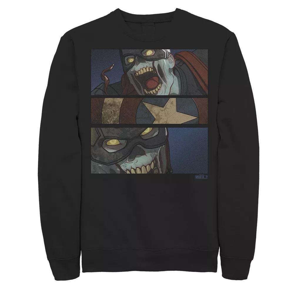 Men's Marvel What If Captain America Zombie Panels Sweatshirt, Boy's,  Product Image