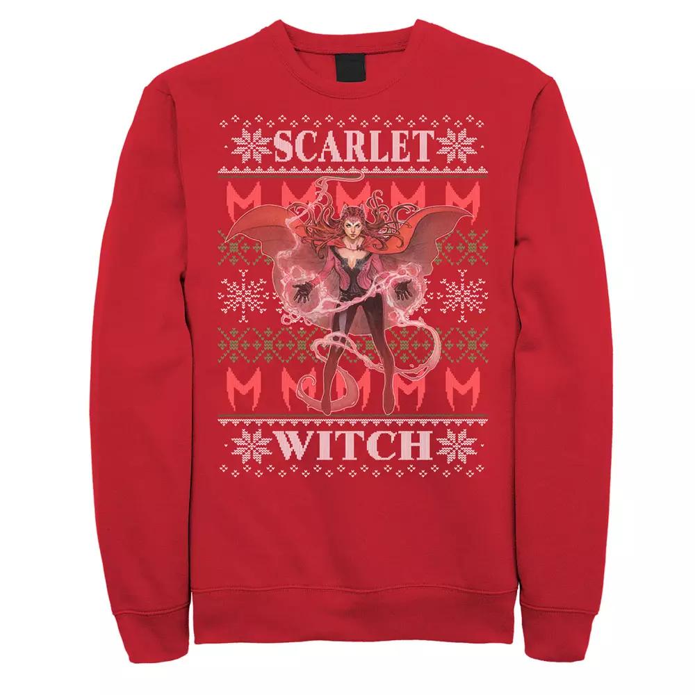 Men's Marvel X-Men Scarlet Witch Ugly Christmas Sweatshirt,  Product Image