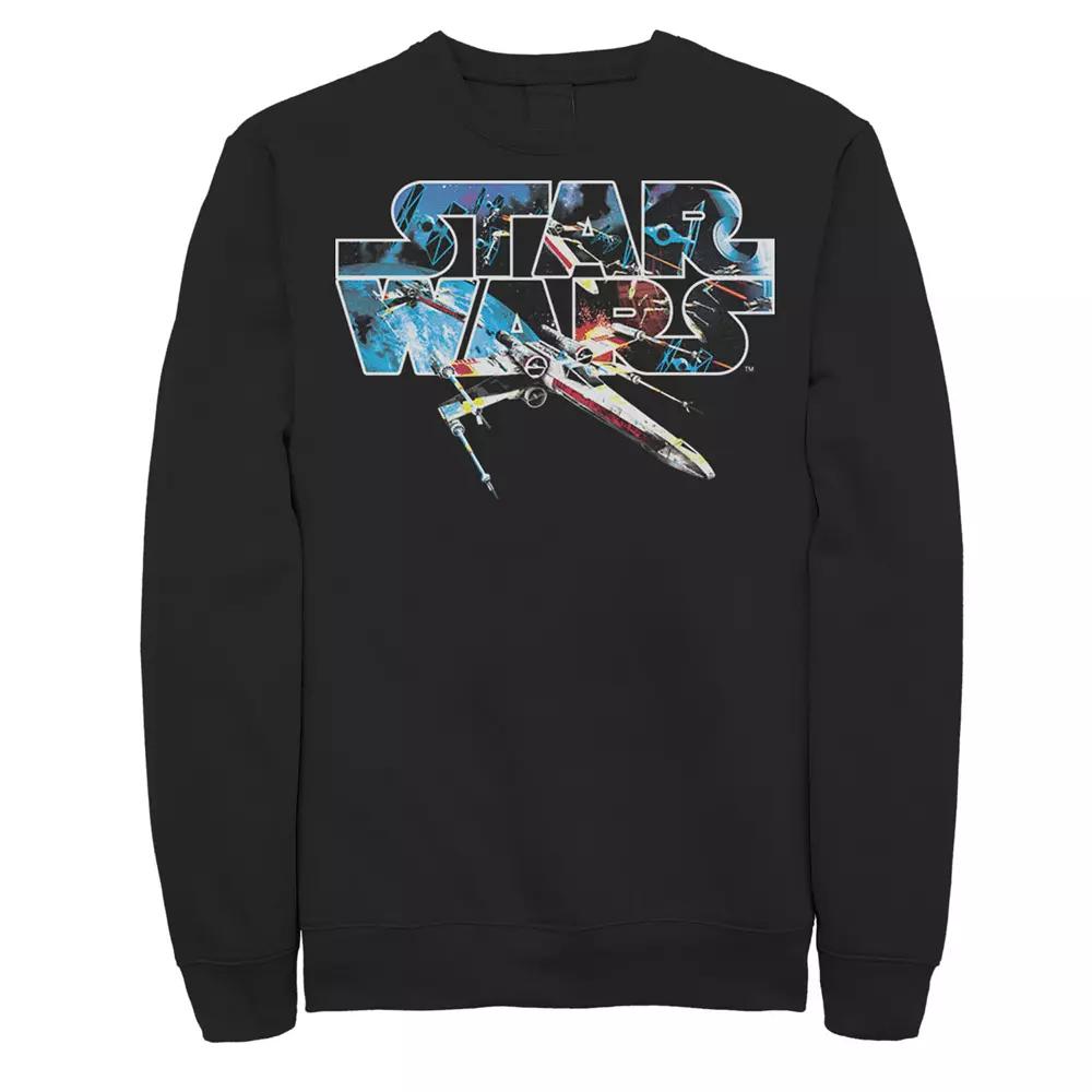 Men's Star Wars X-Wing Primed Fleece Graphic Pullover,  Product Image
