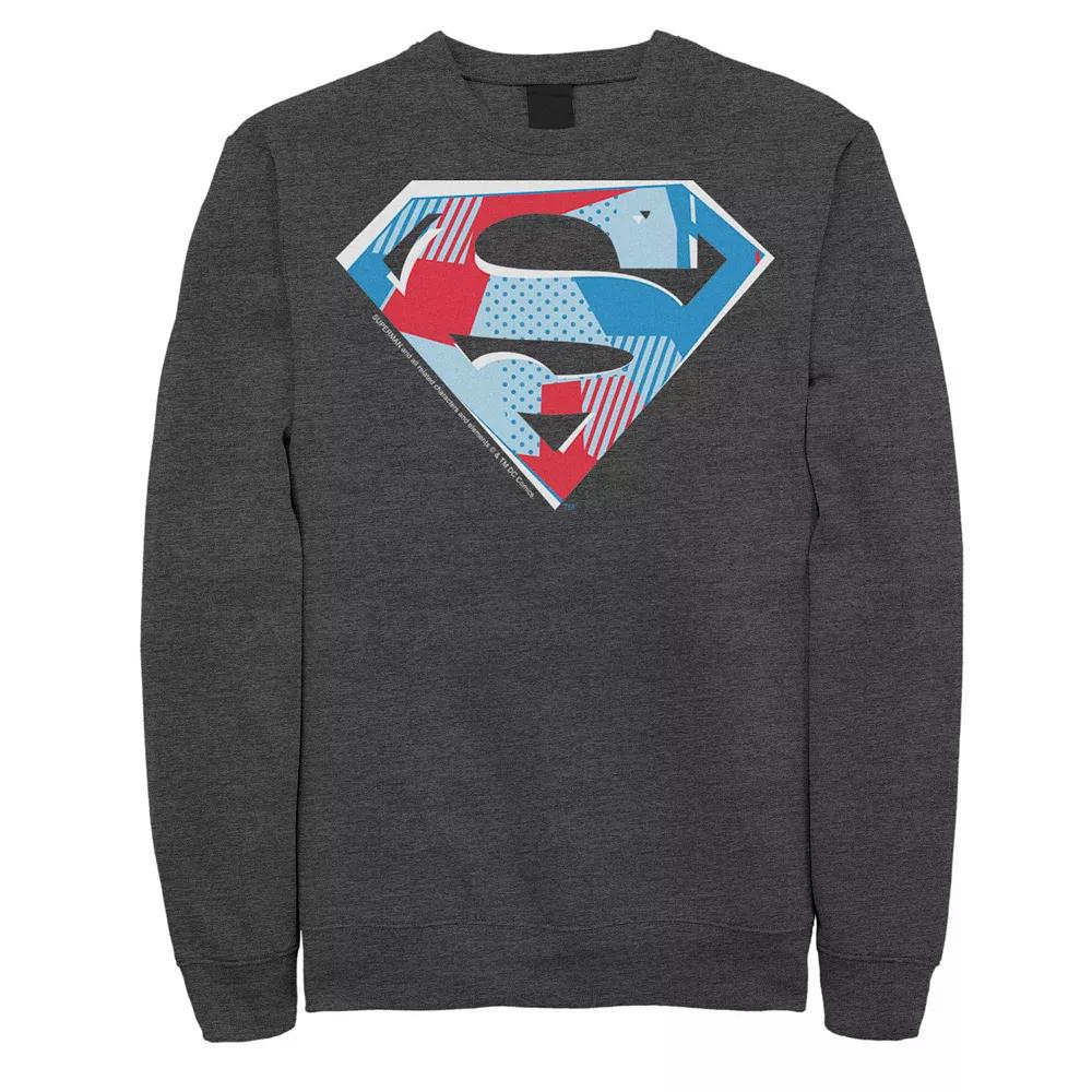 Men's DC Comics Superman Cutout Chest Logo Fleece Sweatshirt,  Product Image