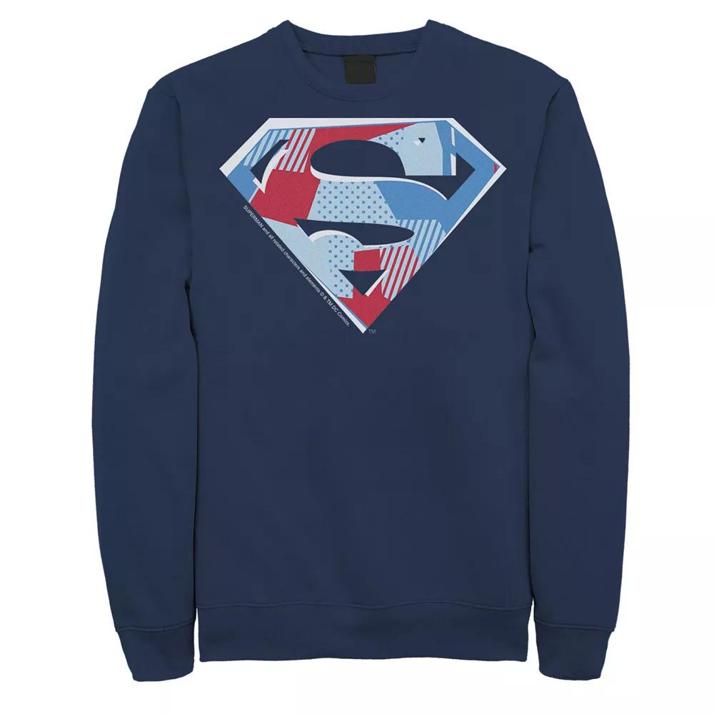 Men's DC Comics Superman Cutout Chest Logo Fleece Sweatshirt,  Product Image