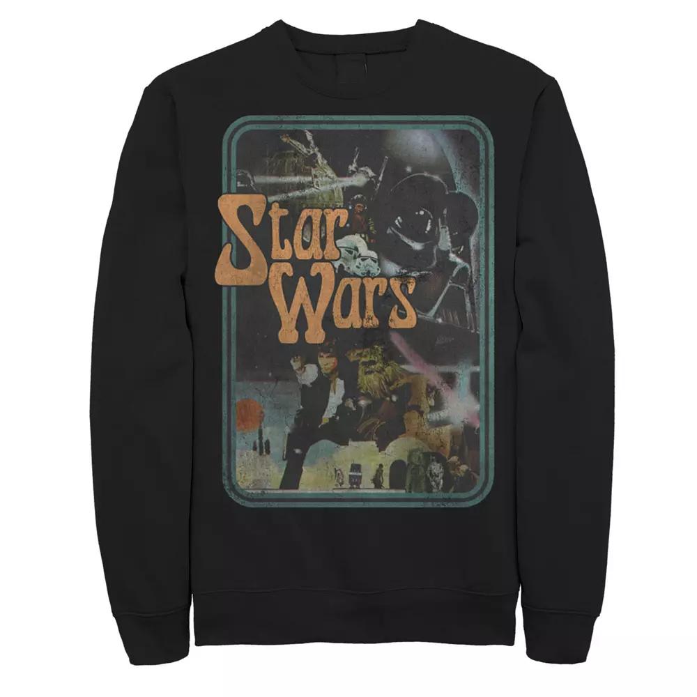 Men's Star Wars Vintage Style Group Portrait Sweatshirt,  Product Image