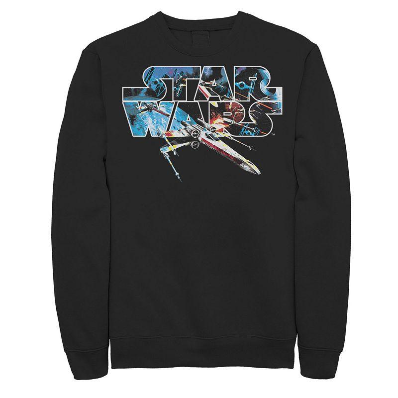 Men's Star Wars X-Wing Primed Fleece Graphic Pullover,  Product Image