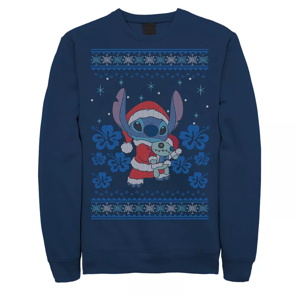 Disney's Lilo & Stitch Christmas Stitch Sweater Style Men's Sweatshirt,  Product Image