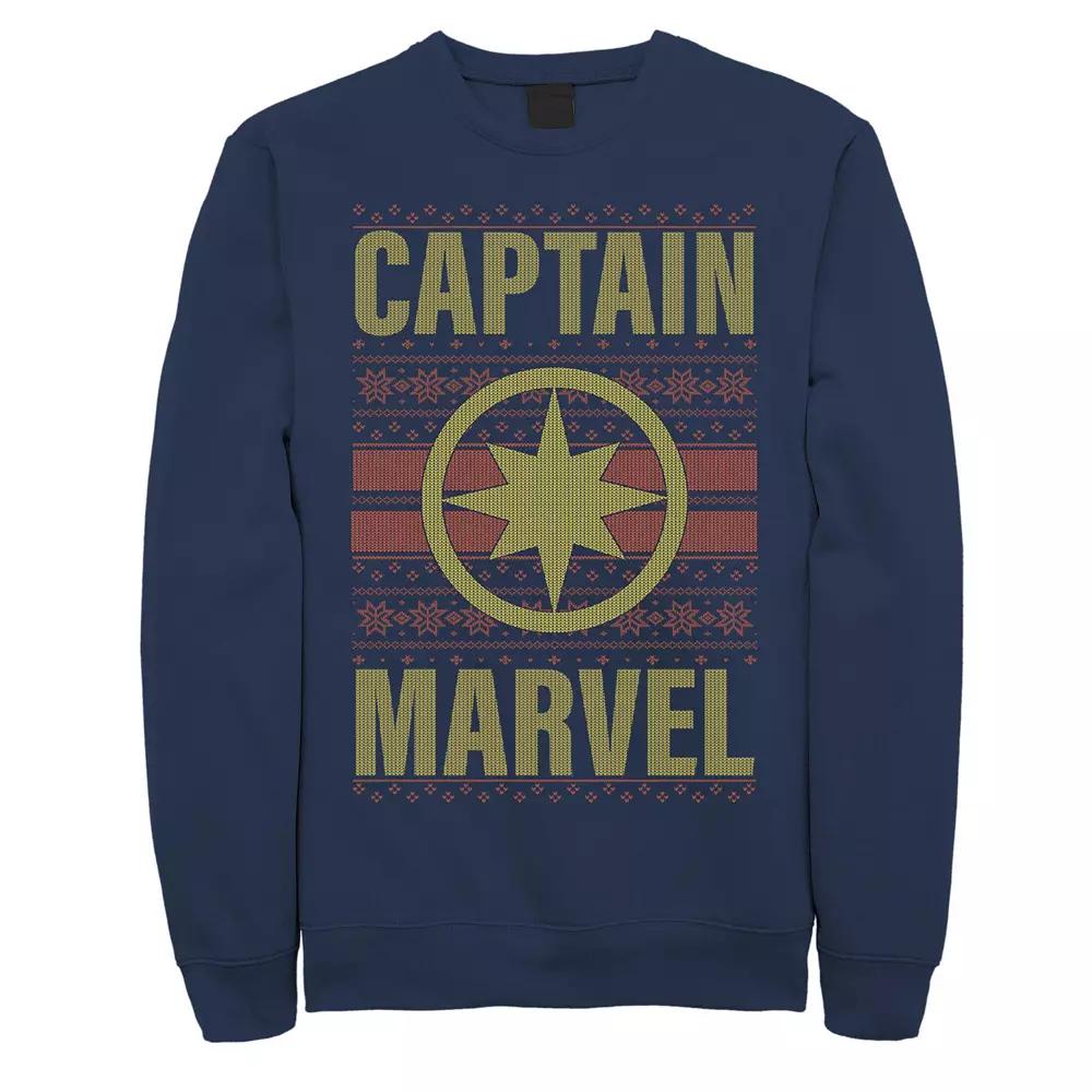 Men's Captain Marvel Symbol Christmas Fleece,  Product Image