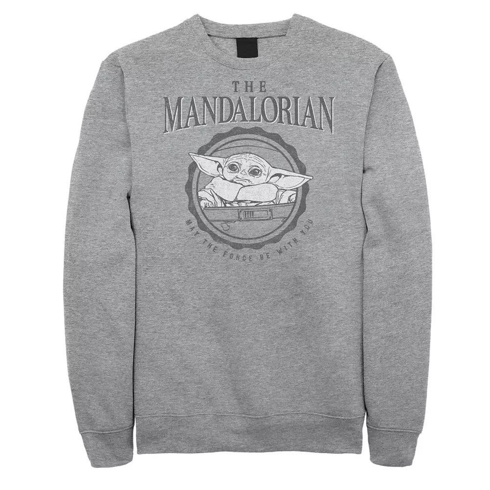 Big & Tall Star Wars The Mandalorian Grogu May The Force Be With You Fleece Sweatshirt, Men's,  Product Image