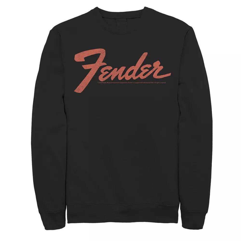 Men's Fender Simple Orange Logo Sweatshirt,  Product Image
