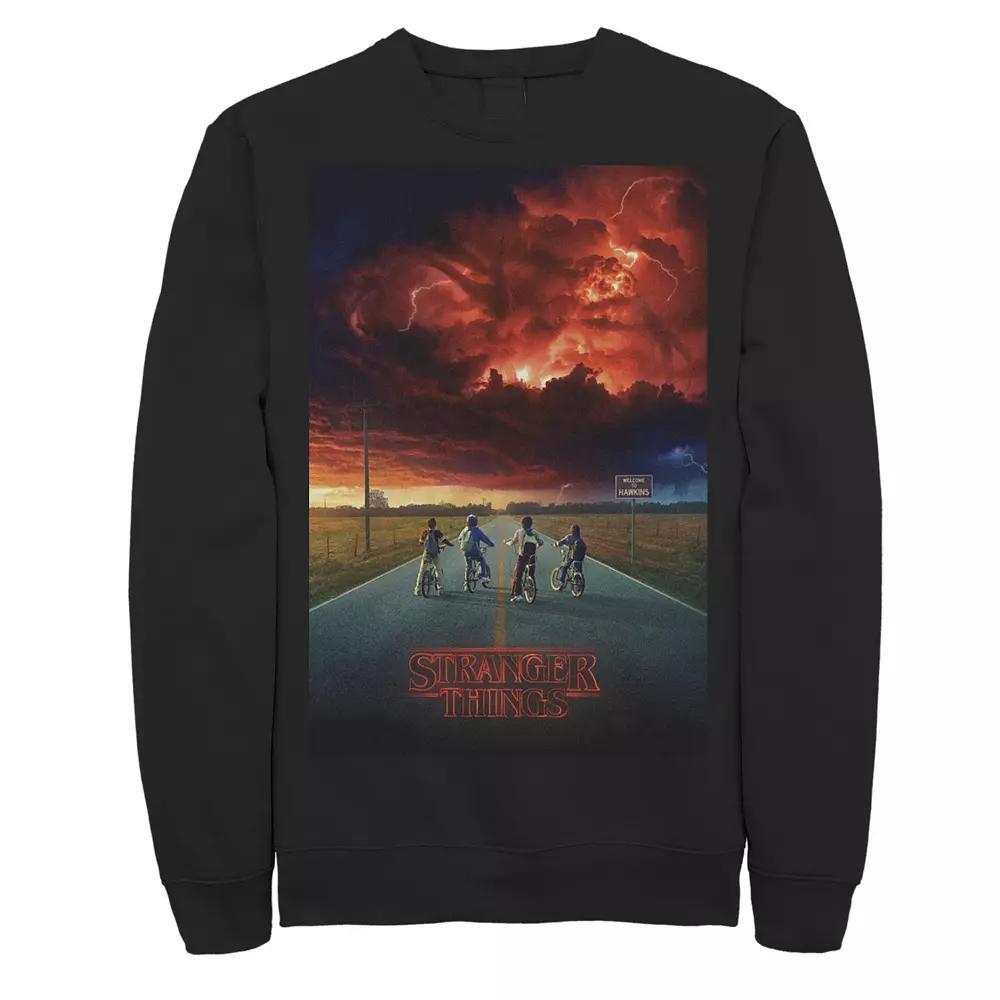 Big & Tall Stranger Things Demogorgon Cloud Poster Fleece Sweatshirt, Men's,  Product Image