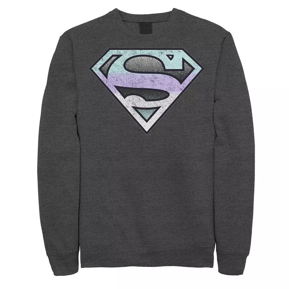 Men's DC Comics Suerman Gradient Pastel Logo Sweatshirt,  Product Image